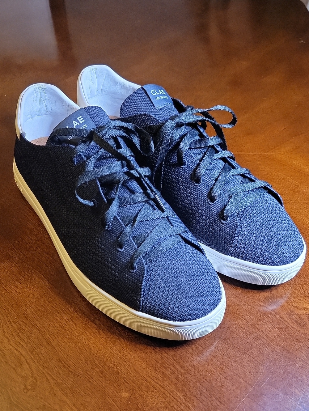 Clae Bradley Knit Low-Top Sneakers in Navy